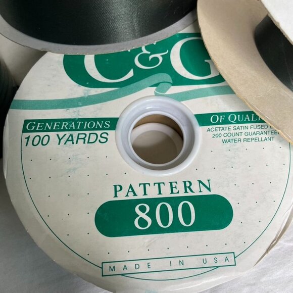 Vintage Green Curling Ribbon 4 Rolls Lot Ribbon u Partial and New - Picture 4 of 4